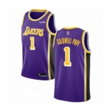 Men's Los Angeles Lakers #1 Kentavious Caldwell-Pope Authentic Purple Basketball Jerseys - Icon Edition