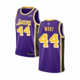 Women's Los Angeles Lakers #44 Jerry West Authentic Purple Basketball Jerseys - Icon Edition