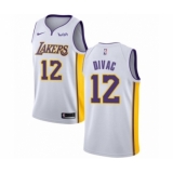 Women's Los Angeles Lakers #12 Vlade Divac Authentic White Basketball Jersey - Association Edition