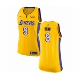 Women's Los Angeles Lakers #9 Luol Deng Authentic Gold Home Basketball Jersey - Icon Edition
