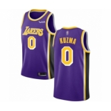 Women's Los Angeles Lakers #0 Kyle Kuzma Authentic Purple Basketball Jerseys - Icon Edition
