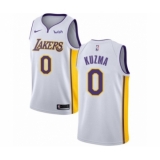 Women's Los Angeles Lakers #0 Kyle Kuzma Authentic White Basketball Jersey - Association Edition