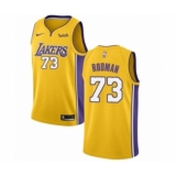 Youth Los Angeles Lakers #73 Dennis Rodman Swingman Gold Home Basketball Jersey - Icon Edition