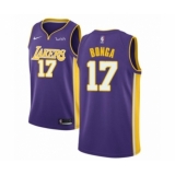 Youth Los Angeles Lakers #17 Isaac Bonga Swingman Purple Basketball Jersey - Statement Edition