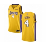 Youth Los Angeles Lakers #4 Byron Scott Swingman Gold Home Basketball Jersey - Icon Edition