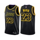 Youth Los Angeles Lakers #23 Anthony Davis Swingman Black Basketball Jersey - City Edition