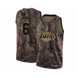 Youth Los Angeles Lakers #6 LeBron James Swingman Camo Realtree Collection Basketball Jersey