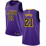 Men's Nike Los Angeles Lakers #21 Michael Cooper Swingman Purple NBA Jersey - City Edition