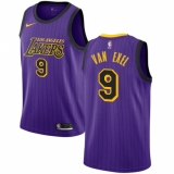 Youth Nike Los Angeles Lakers #9 Nick Van Exel Swingman Purple NBA Jersey - City Edition