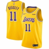 Youth Nike Los Angeles Lakers #11 Michael Beasley Swingman Gold NBA Jersey - Icon Edition