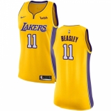 Women's Nike Los Angeles Lakers #11 Michael Beasley Swingman Gold NBA Jersey - Icon Edition
