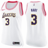 Women's Nike Los Angeles Lakers #3 Josh Hart Swingman White Pink Fashion NBA Jersey