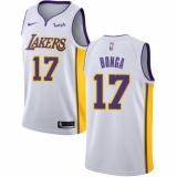 Youth Nike Los Angeles Lakers #17 Isaac Bonga Swingman White NBA Jersey - Association Edition