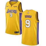Youth Nike Los Angeles Lakers #9 Rajon Rondo Swingman Gold NBA Jersey - Icon Edition