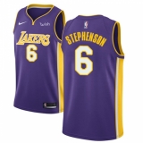 Youth Nike Los Angeles Lakers #6 Lance Stephenson Swingman Purple NBA Jersey - Statement Edition