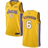 Youth Nike Los Angeles Lakers #6 Lance Stephenson Swingman Gold NBA Jersey - Icon Edition