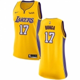 Women's Nike Los Angeles Lakers #17 Isaac Bonga Swingman Gold NBA Jersey - Icon Edition