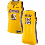 Women's Nike Los Angeles Lakers #15 Moritz Wagner Swingman Gold NBA Jersey - Icon Edition