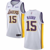 Women's Nike Los Angeles Lakers #15 Moritz Wagner Swingman White NBA Jersey - Association Edition