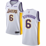 Women's Nike Los Angeles Lakers #6 Lance Stephenson Swingman White NBA Jersey - Association Edition