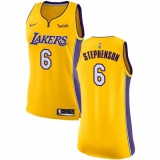 Women's Nike Los Angeles Lakers #6 Lance Stephenson Swingman Gold NBA Jersey - Icon Edition