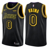 Youth Nike Los Angeles Lakers #0 Kyle Kuzma Swingman Black NBA Jersey - City Edition