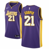Men's Nike Los Angeles Lakers #21 Michael Cooper Swingman Purple NBA Jersey - Statement Edition