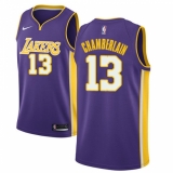 Men's Nike Los Angeles Lakers #13 Wilt Chamberlain Swingman Purple NBA Jersey - Statement Edition