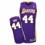 Men's Adidas Los Angeles Lakers #44 Jerry West Authentic Purple Road NBA Jersey