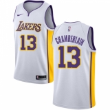 Women's Nike Los Angeles Lakers #13 Wilt Chamberlain Swingman White NBA Jersey - Association Edition