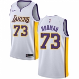 Women's Nike Los Angeles Lakers #73 Dennis Rodman Authentic White NBA Jersey - Association Edition
