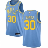 Women's Nike Los Angeles Lakers #30 Julius Randle Authentic Blue Hardwood Classics NBA Jersey