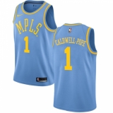 Women's Nike Los Angeles Lakers #1 Kentavious Caldwell-Pope Authentic Blue Hardwood Classics NBA Jersey