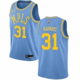 Youth Nike Los Angeles Lakers #31 Kurt Rambis Authentic Blue Hardwood Classics NBA Jersey