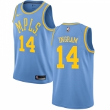 Youth Nike Los Angeles Lakers #14 Brandon Ingram Authentic Blue Hardwood Classics NBA Jersey