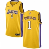 Youth Nike Los Angeles Lakers #1 Kentavious Caldwell-Pope Swingman Gold Home NBA Jersey - Icon Edition