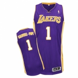 Youth Adidas Los Angeles Lakers #1 Kentavious Caldwell-Pope Authentic Purple Road NBA Jersey