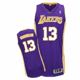 Women's Adidas Los Angeles Lakers #13 Wilt Chamberlain Authentic Purple Road NBA Jersey