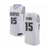 Youth Memphis Grizzlies #15 Brandon Clarke Swingman White Basketball Jersey - City Edition