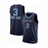 Women's Memphis Grizzlies #3 Shareef Abdur-Rahim Swingman Navy Blue Finished Basketball Jersey - Icon Edition