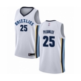 Youth Memphis Grizzlies #25 Miles Plumlee Swingman White Basketball Jersey - Association Edition