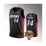 Men's Miami Heat #14 Tyler Herro Black 2023 Finals Icon Edition Stitched Basketball Jersey