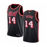 Men's Miami Heat #14 Tyler Herro Authentic Black Fashion Hardwood Classics Basketball Jersey
