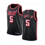 Women's Miami Heat #5 Derrick Jones Jr Authentic Black Fashion Hardwood Classics Basketball Jersey
