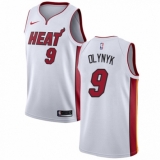 Women's Nike Miami Heat #9 Kelly Olynyk Authentic NBA Jersey - Association Edition