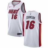 Men's Nike Miami Heat #16 James Johnson Authentic NBA Jersey - Association Edition