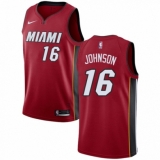 Men's Nike Miami Heat #16 James Johnson Swingman Red NBA Jersey Statement Edition