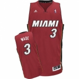 Youth Adidas Miami Heat #3 Dwyane Wade Swingman Red Alternate NBA Jersey
