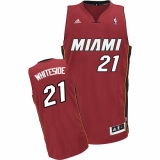 Youth Adidas Miami Heat #21 Hassan Whiteside Swingman Red Alternate NBA Jersey