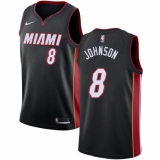 Youth Nike Miami Heat #8 Tyler Johnson Swingman Black Road NBA Jersey - Icon Edition